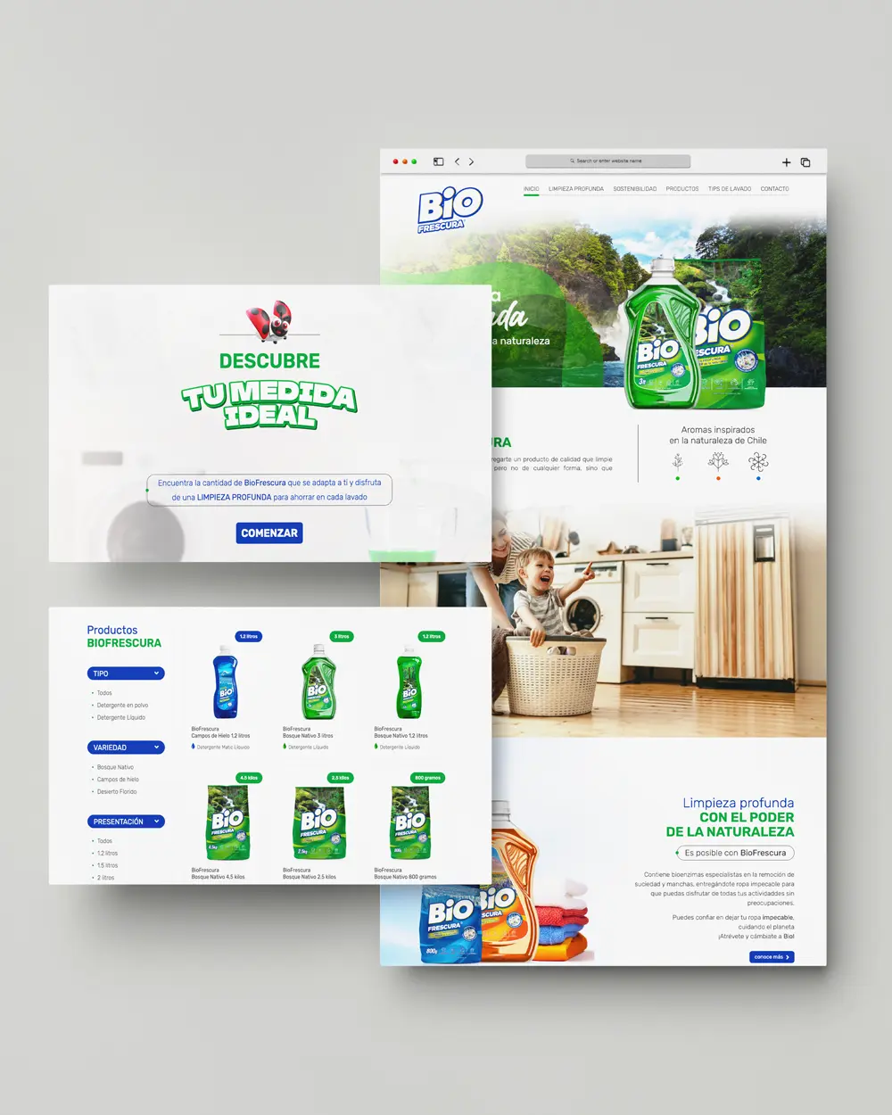 Imagen referencial del sitio web de marca BioFrescura