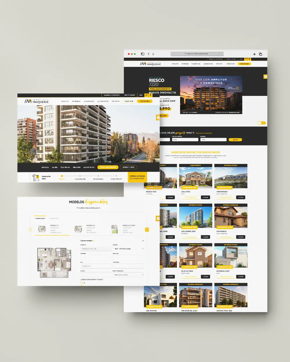 Imagen referencial del Sitio web corporativo y comercial Inmobiliaria Manquehue